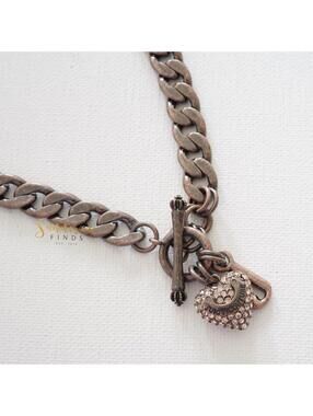 Juicy Couture Heart Charm Toggle Necklace